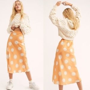 Kendall Satin Midi Skirt